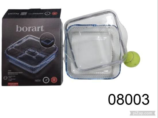 Imagen de FUENTE CUADRADA C/TAPA PARA HORNO/MICROONDAS 9.25